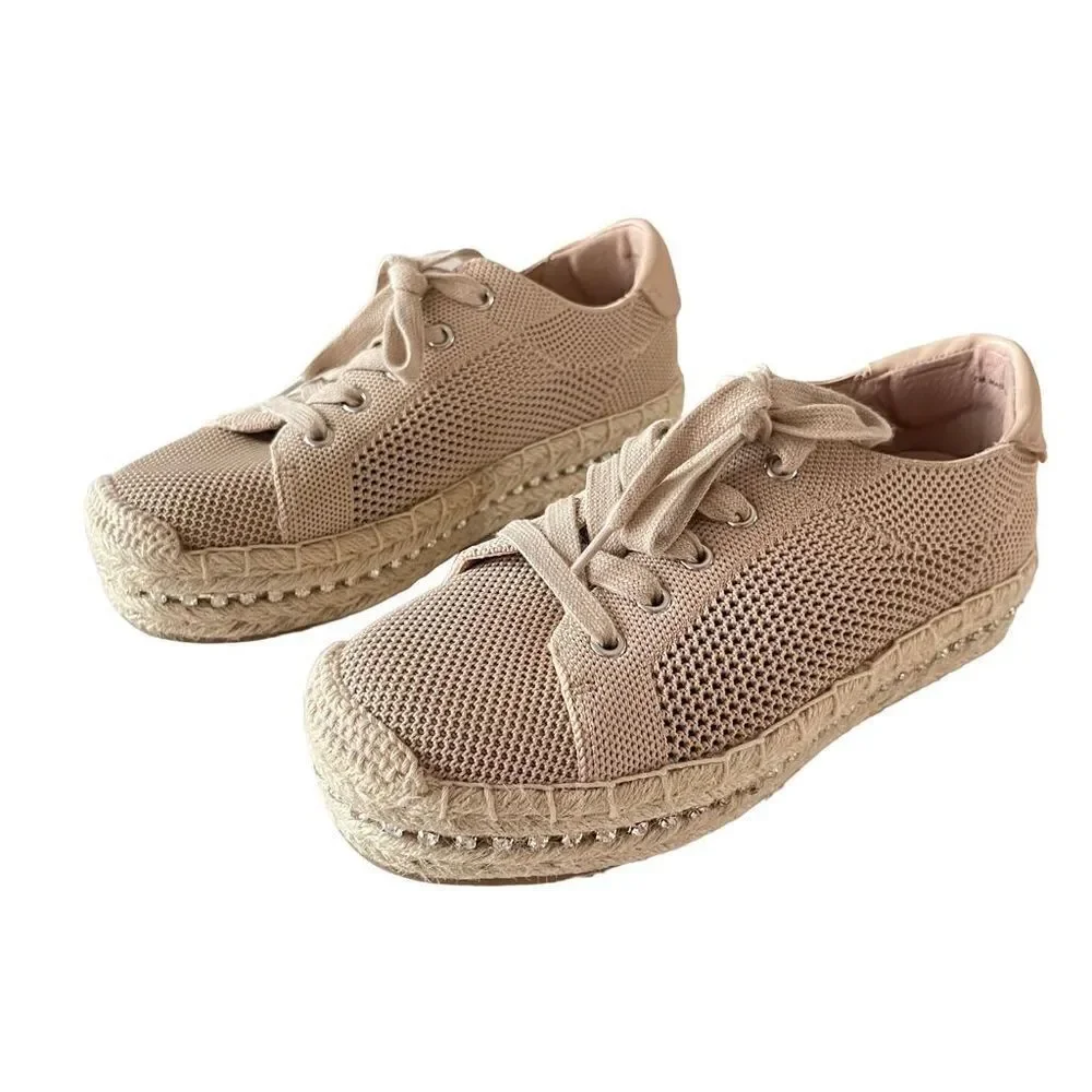 Chelsea & Violet Vitna Flatform Espadrilles Shoes 7